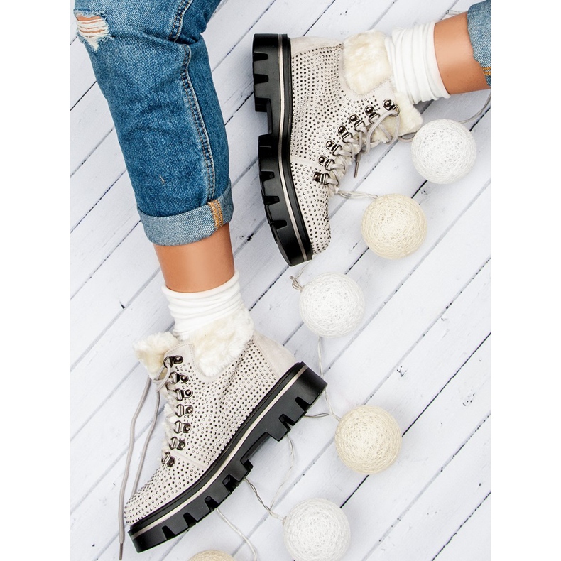 Kylie Cizme elegante cu protector maro 1