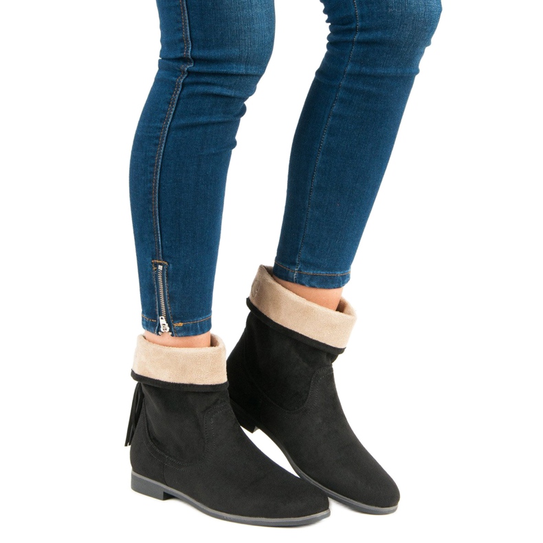 Weide Botine din piele de căprioară Boho negru 2 Weide Botine din piele de căprioară Boho negru 2