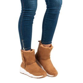 Cizme de zăpadă cămilă maro 2