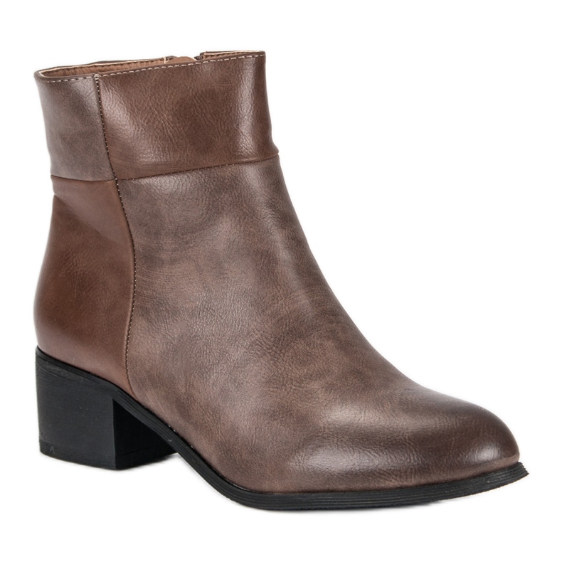 Small Swan Ghete clasice cu toc înalt negru maro 1 Small Swan Ghete clasice cu toc înalt negru maro 1