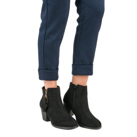 Ghete negre din piele intoarsa negru 2 Ghete negre din piele intoarsa negru 2