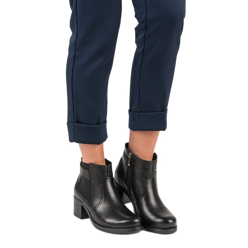 Cizme Chelsea din piele VINCEZA negru 2