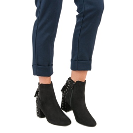 Cizme elegante din piele intoarsa negru 1