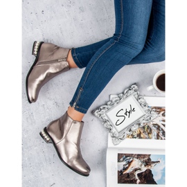 Comer Cizme cu perle gri 1