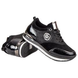 Aclys Pantofi sport legați negru 1