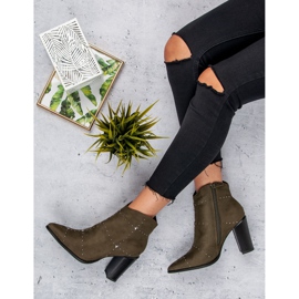 Kylie Cizme din piele intoarsa kaki multicolor verde 1