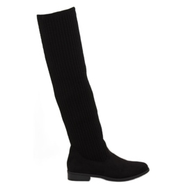 Cizme negre pentru coapse BM102 negre negru 2