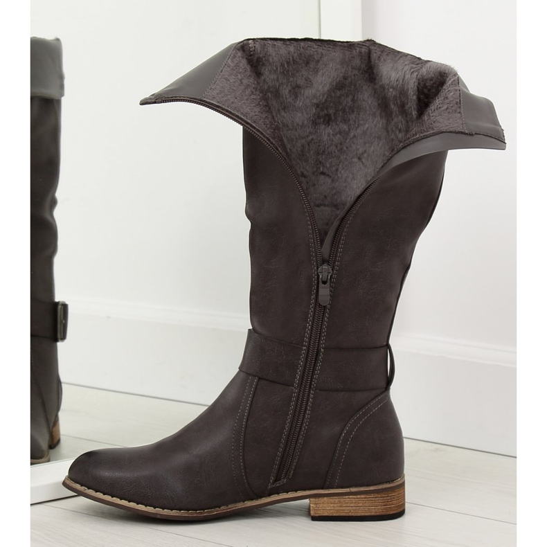 Cizme de călărie gri pentru femei 439-PG Gri 2