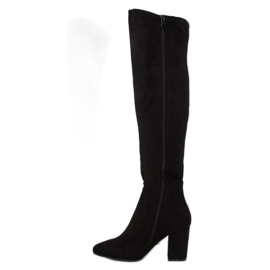 Cizme negre cu toc înalt BH133-HB negru 2