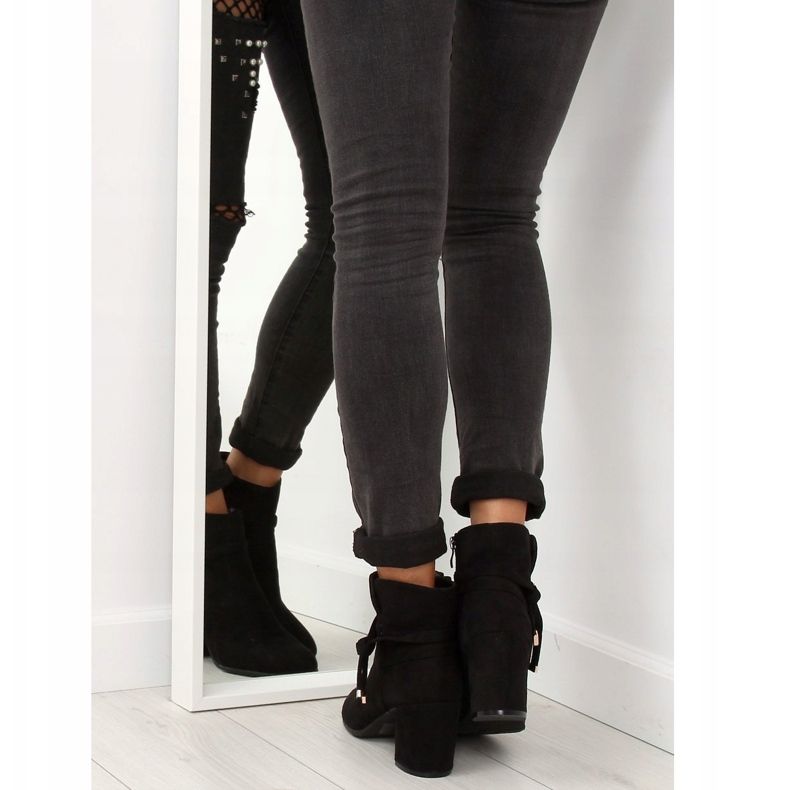 Cizme negre cu toc înalt YL56 negre negru 1