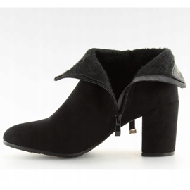 Cizme negre cu toc înalt YL56 negre negru 2