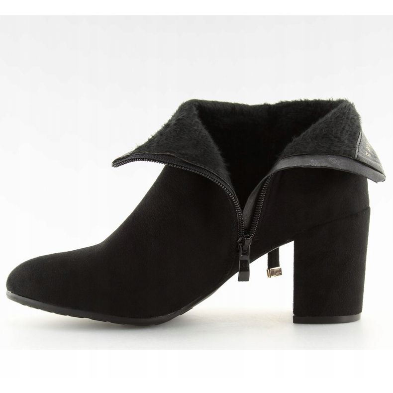 Cizme negre cu toc înalt YL56 negre negru 2