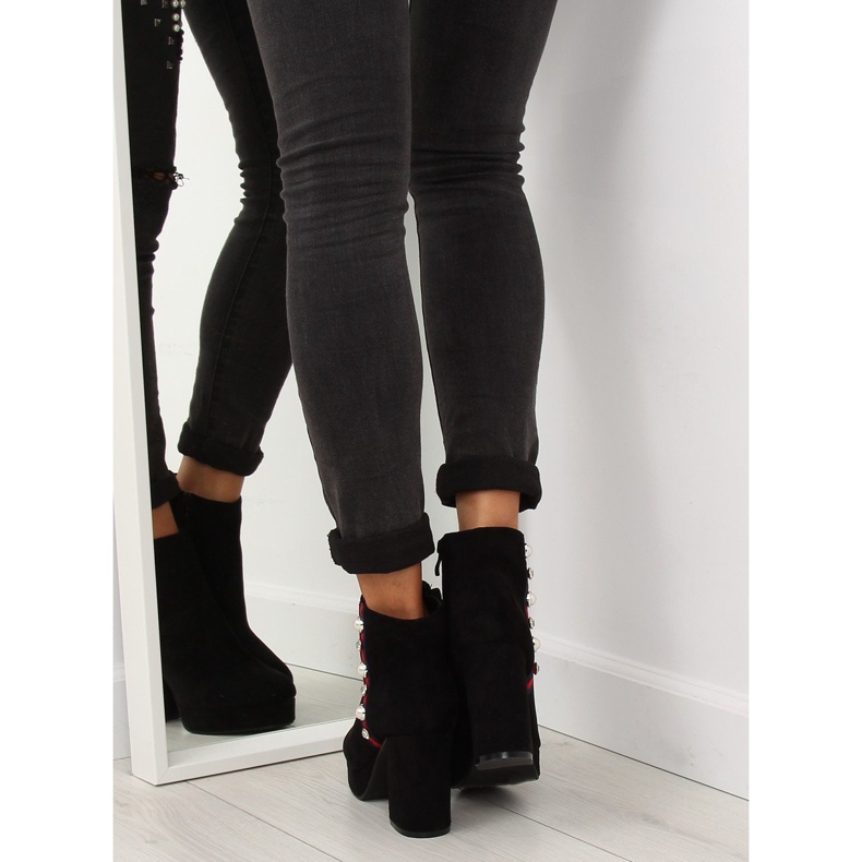 Cizme negre cu platformă YQ208 negru 1