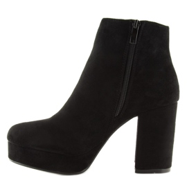 Cizme negre cu platformă YQ208 negru 2