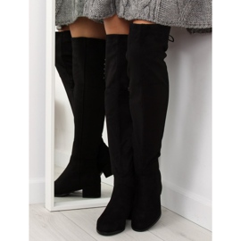 Cizme negre cu toc înalt BH129-HB negru 2 Cizme negre cu toc înalt BH129-HB negru 2