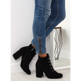 Cizme negre cu toc înalt negru OM-15 2