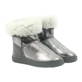 Cizme piele Bartek 477750 lana naturala argint gri 6