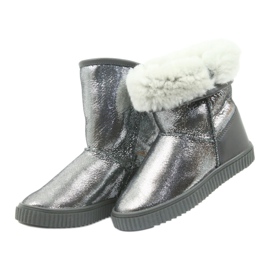 Cizme piele Bartek 477750 lana naturala argint gri 5