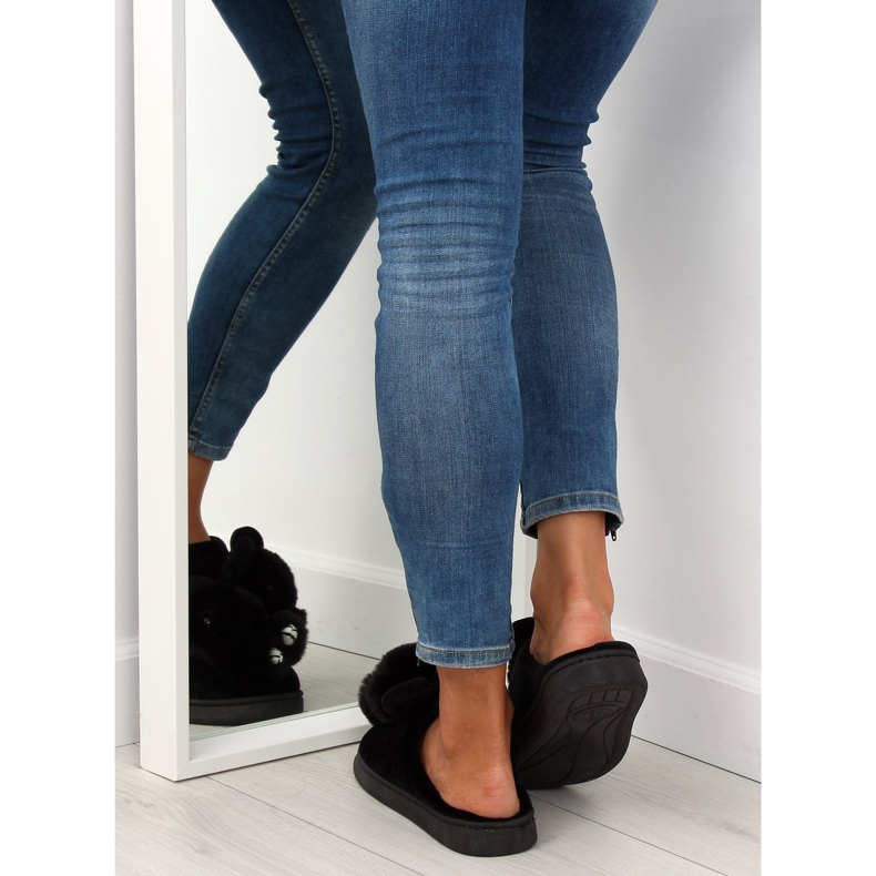 Papuci negri pentru femei negri DD91 Negru 1