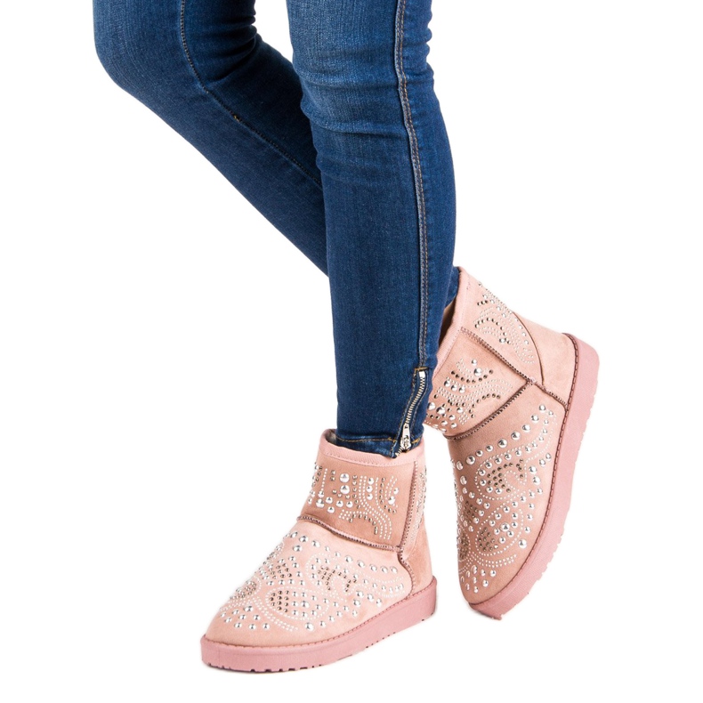 Cizme de zăpadă roz la modă 2