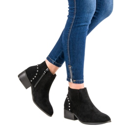 Ghete casual din piele de căprioară negru 1