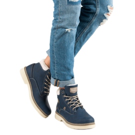 McKey Trappers With Sheepskin albastru 4