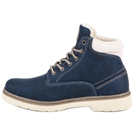 McKey Trappers With Sheepskin albastru 2
