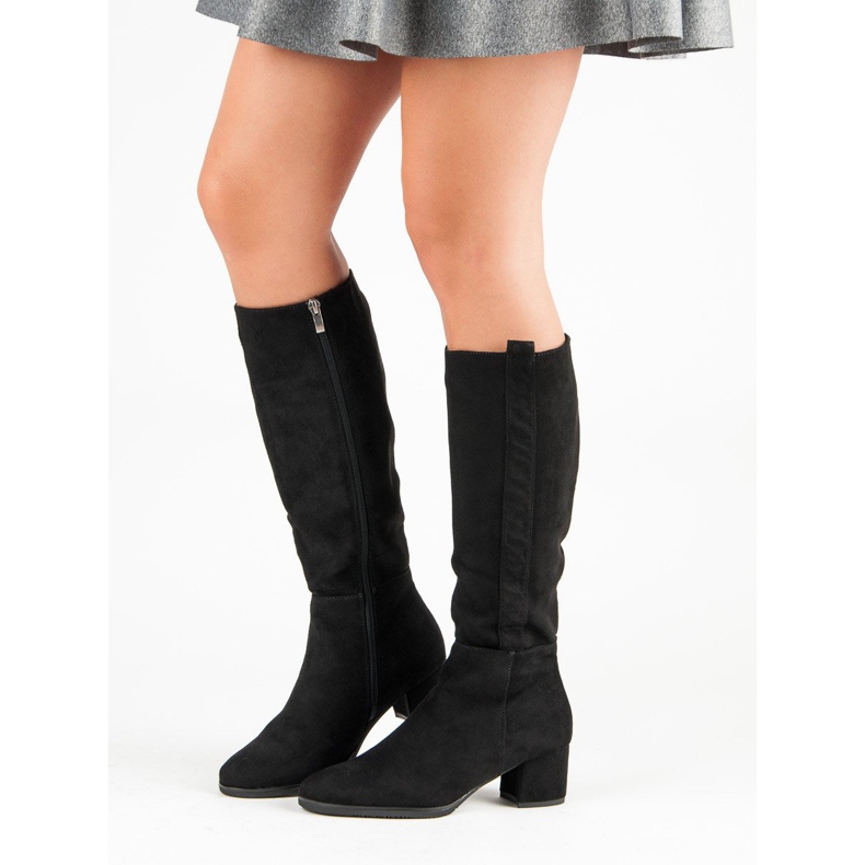 Filippo Ghete clasice din piele intoarsa negru 1