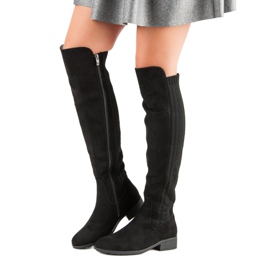 Filippo Cizme cu toc plat negru 1 Filippo Cizme cu toc plat negru 1