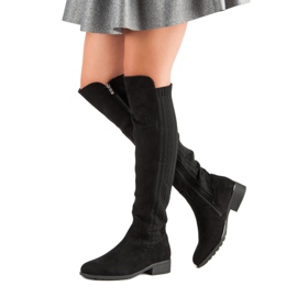 Filippo Cizme cu toc plat negru 2 Filippo Cizme cu toc plat negru 2