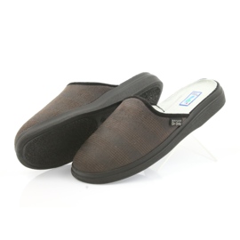 Pantofi bărbați Befado papuci papuci de sănătate 125m012 negru maro 4