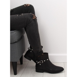 Cizme negre Chelsea cu perle 8996 Negre negru 1 Cizme negre Chelsea cu perle 8996 Negre negru 1