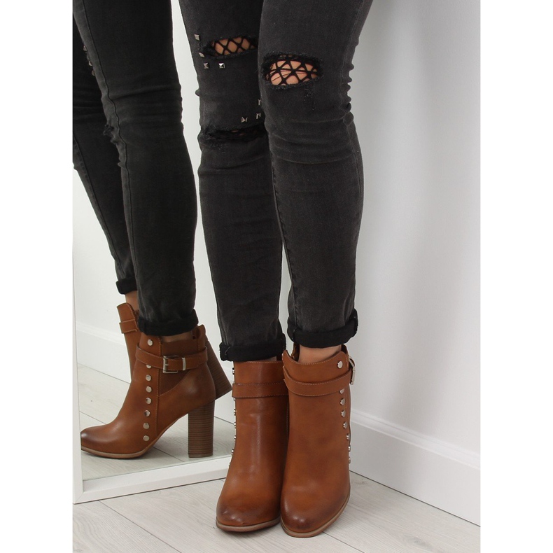 Cizme cu toc camel 88073 maro 1