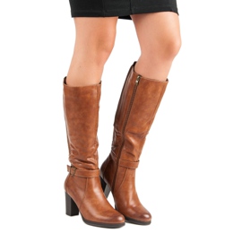 Filippo Cizme calde pe stâlp maro 2