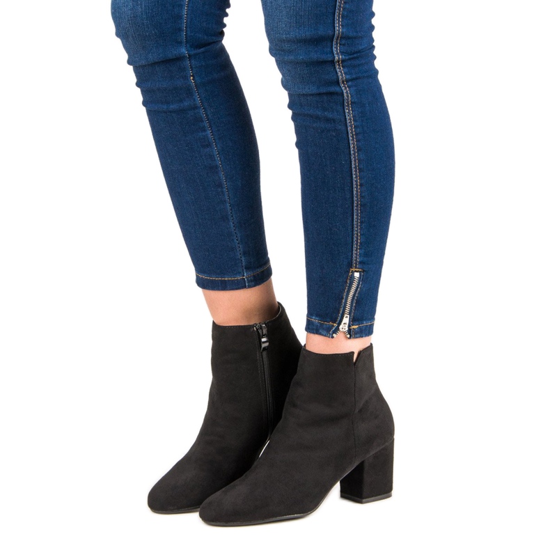 Nio Nio Ghete clasice din piele intoarsa negru 1