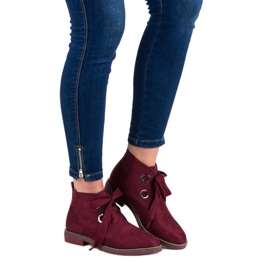 Super Mode Cizme din piele de căprioară roșu 1 Super Mode Cizme din piele de căprioară roșu 1