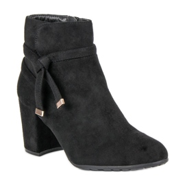 Ghete negre din piele intoarsa negru 1