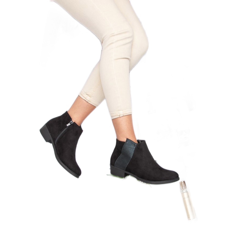 Janessa Cizme negre clasice negru 1