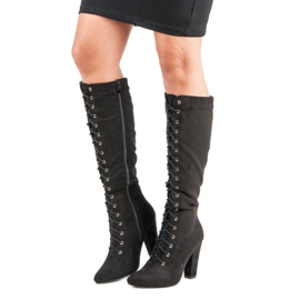 Cm Paris Ghete cu dantelă negru 1 Cm Paris Ghete cu dantelă negru 1