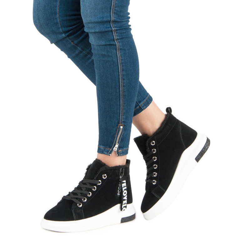 Adidași negri calzi negru 1