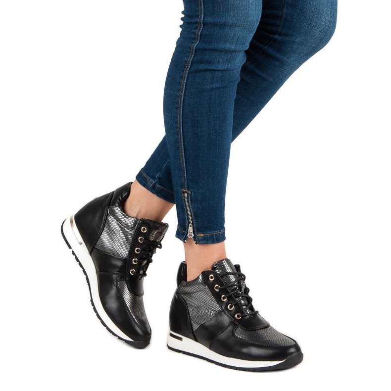 J. Star Adidași sport cu pană negru 1