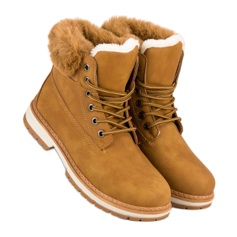 Fgm Paris Căprioare de cămile cu blană maro 1