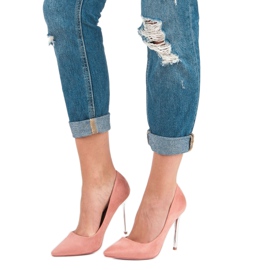 Seastar Tocuri din piele de căprioară roz 1