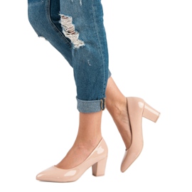 Pompe clasice lăcuite maro 2