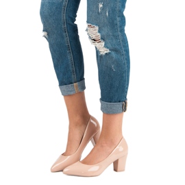 Pompe clasice lăcuite maro 1