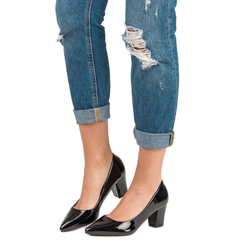 Pompe clasice lăcuite negru 1