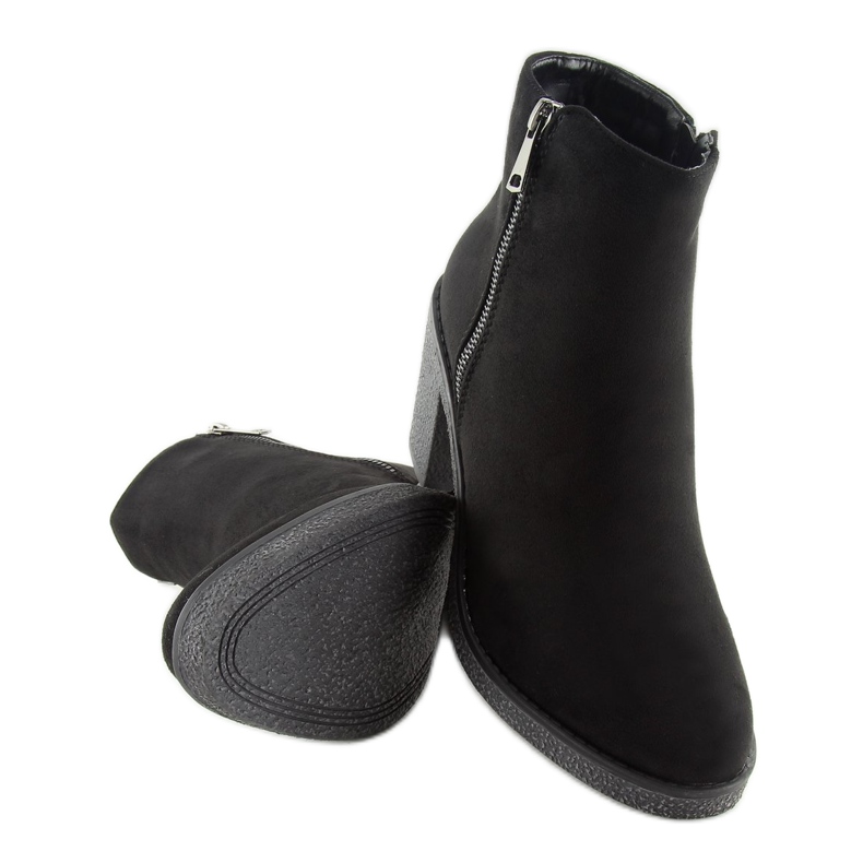 Cizme negre cu toc lat 2013 Negru 1