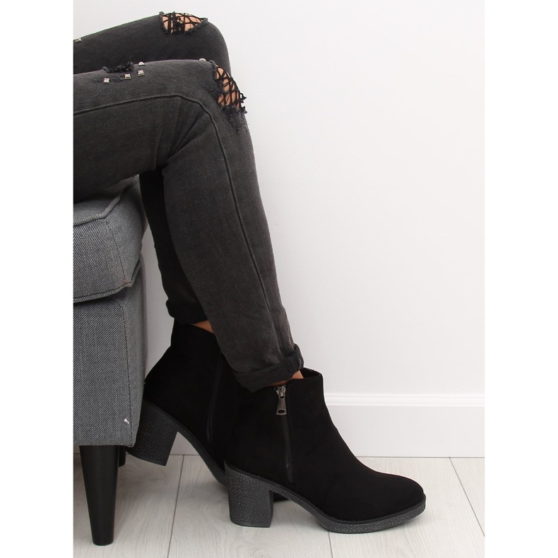 Cizme negre cu toc lat 2013 Negru 2