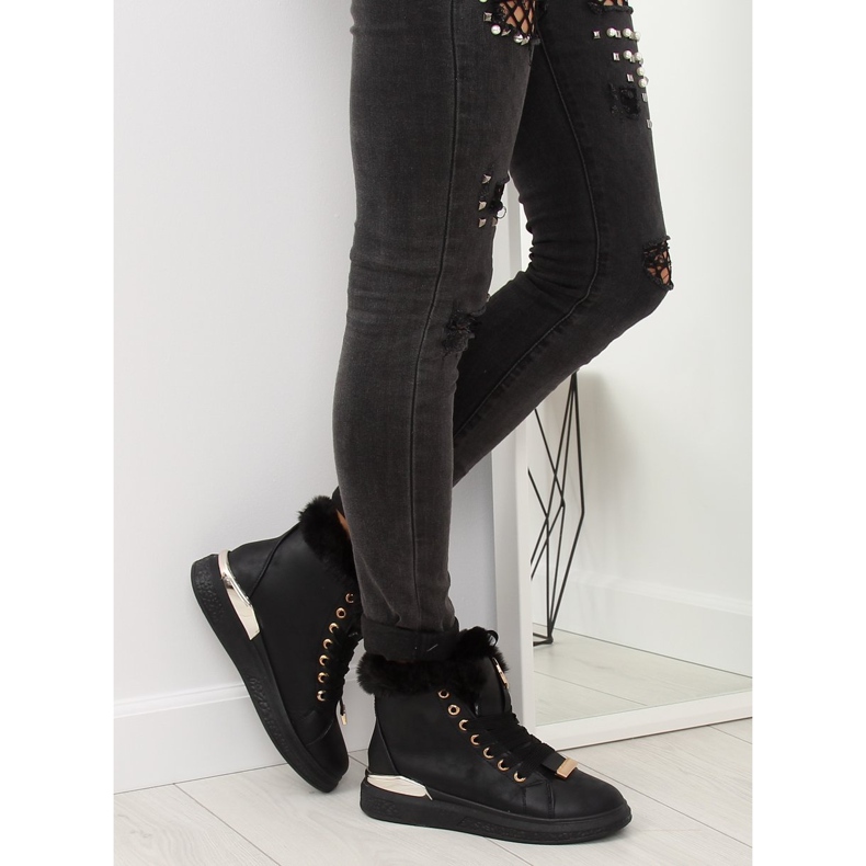 Adidași negri izolați F506 negri negru 2 Adidași negri izolați F506 negri negru 2