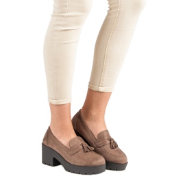 Ch. Creation Pantofi mocasini cu stil maro 2